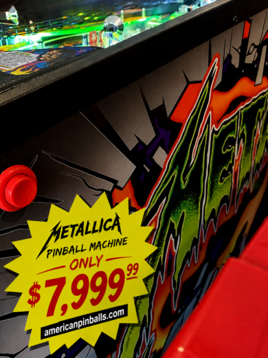 Metallica Pinball Pro Machine for Sale